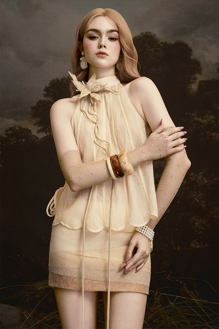 Gaia Halter Neck Lace Set - MEAN BLVD