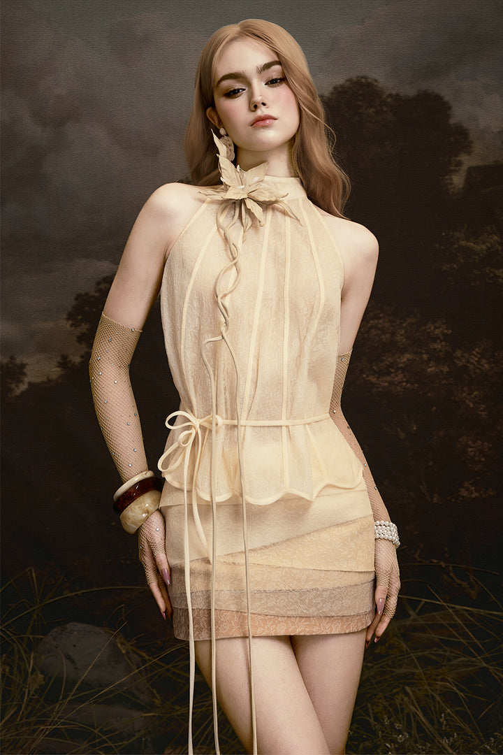 Gaia Halter Neck Lace Set - MEAN BLVD