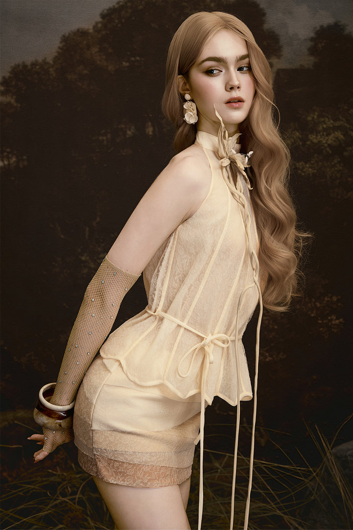 Gaia Halter Neck Lace Set - MEAN BLVD