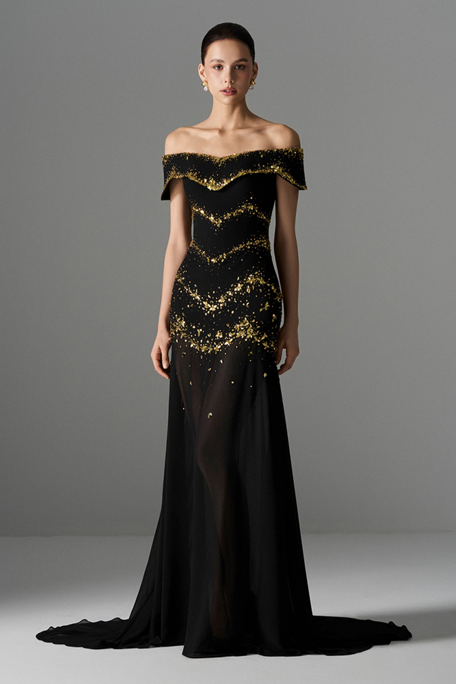 Women's Galaxy Sequin Maxi Dress Black Customize MEAN BLVD Women's Galaxy Sequin Maxi Dress Black Customize MEAN BLVD