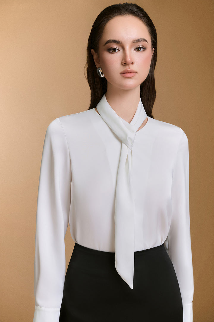 Garnet Tie Synthetic Silk Shirt - MEAN BLVD