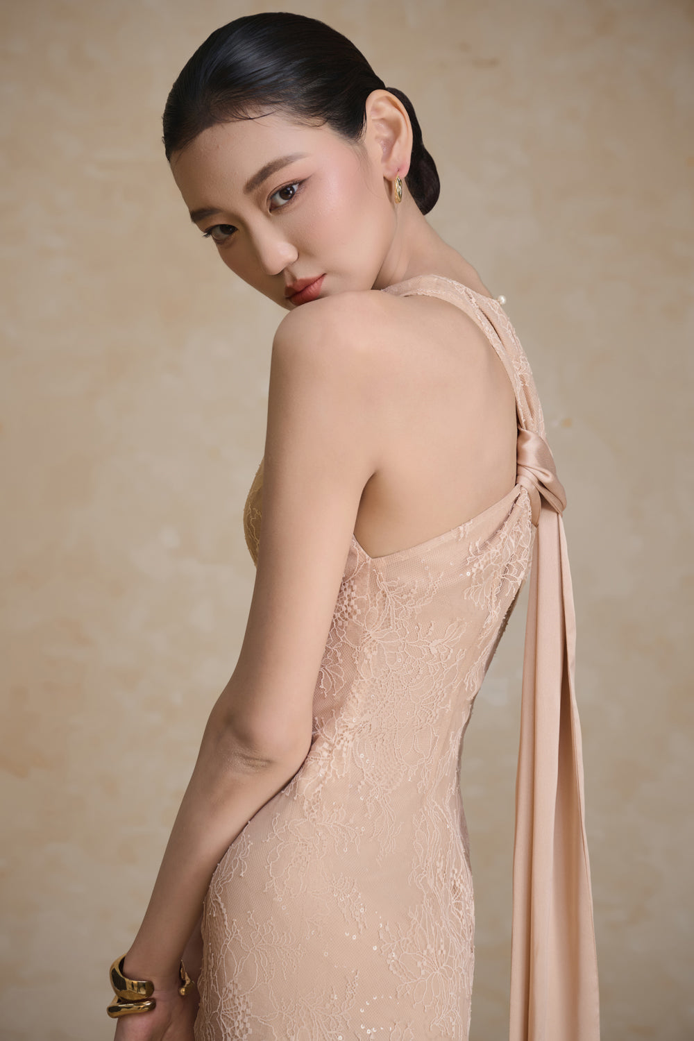 Gem Halter Lace Maxi Dress - MEAN BLVD