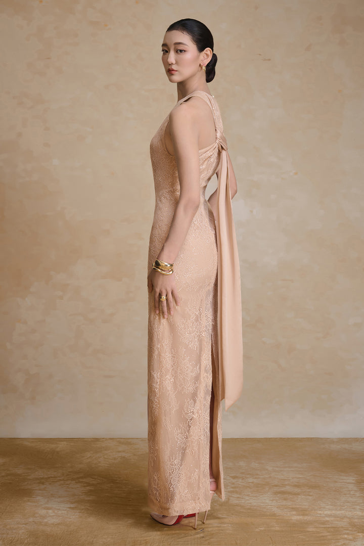 Gem Halter Lace Maxi Dress - MEAN BLVD