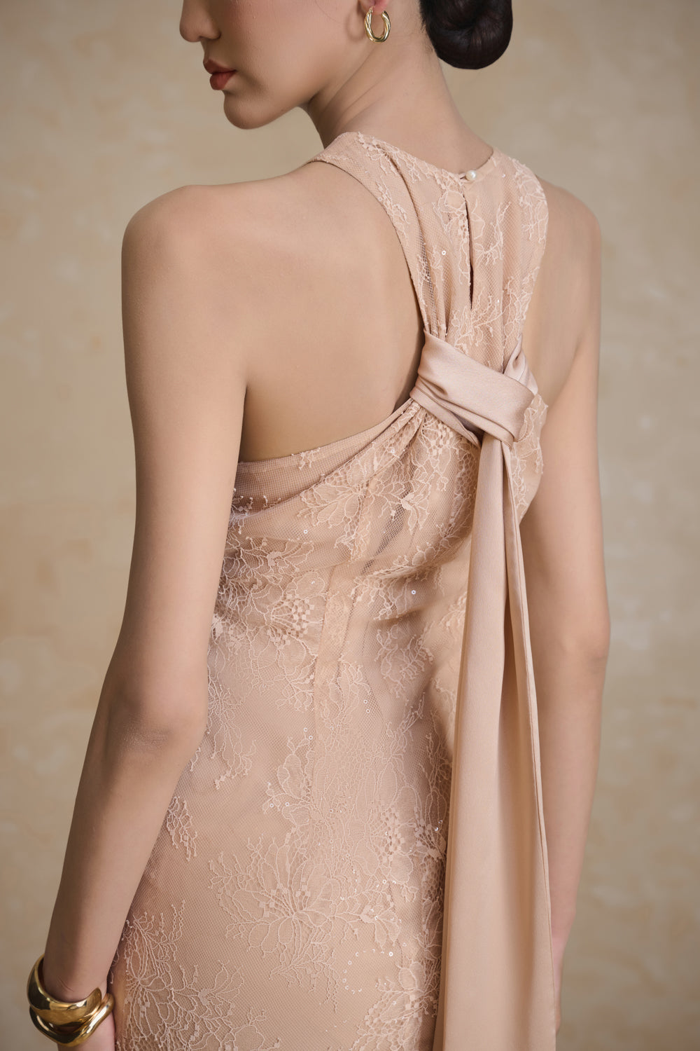 Gem Halter Lace Maxi Dress - MEAN BLVD