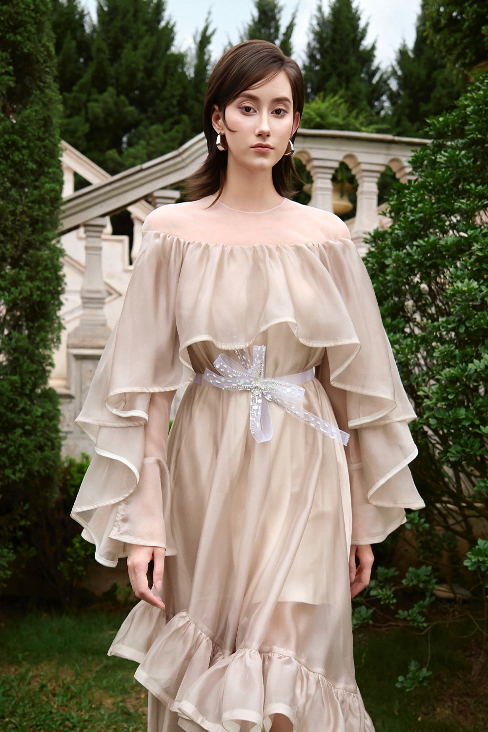 Gemma Illusion Ruffle Maxi Dress - MEAN BLVD