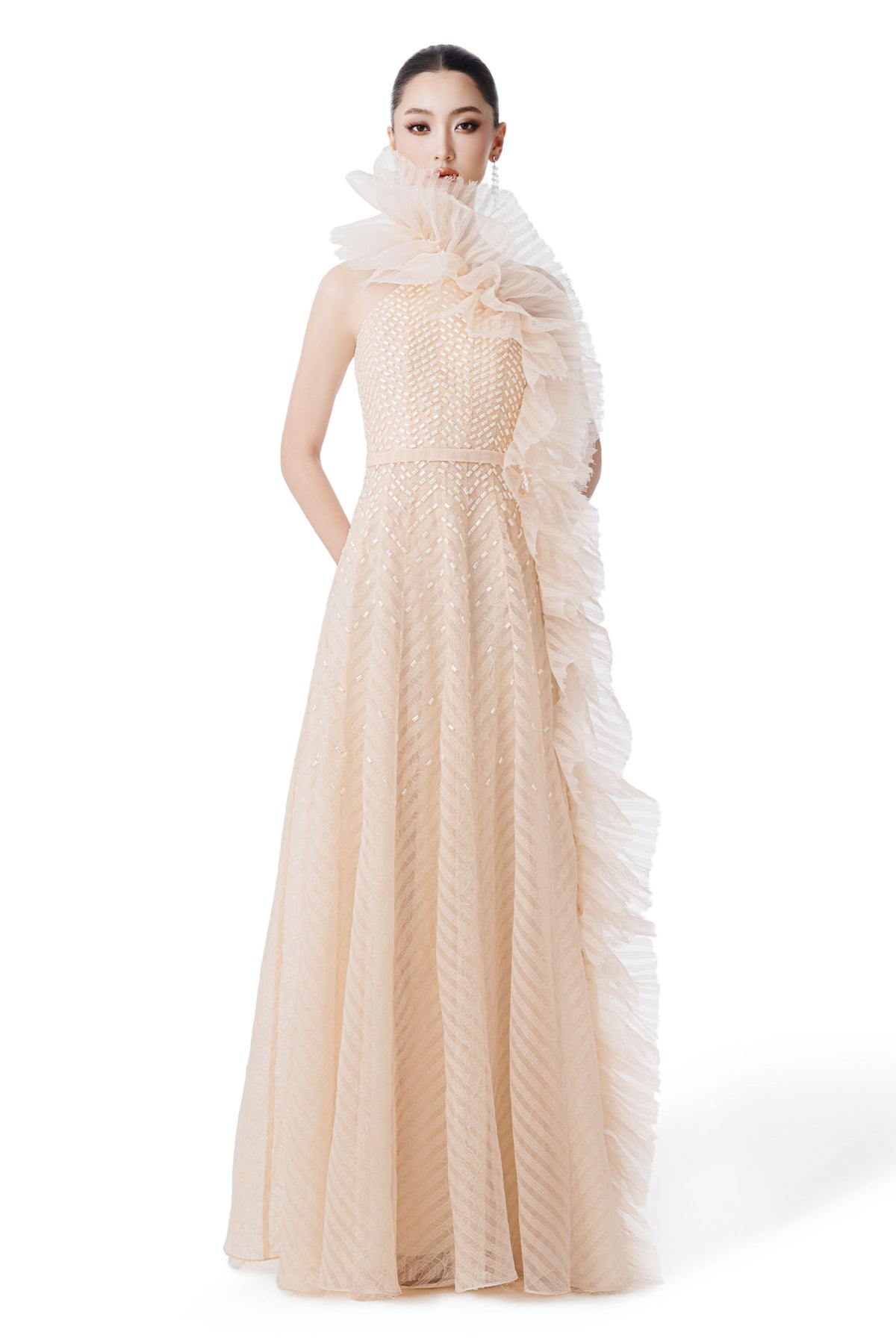 Genevieve Ruffle Maxi Dress - MEAN BLVD