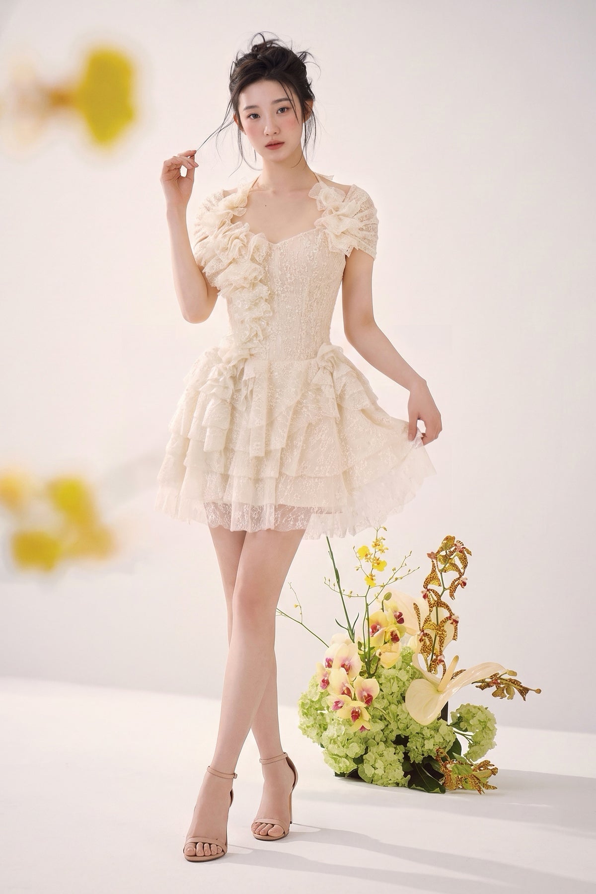 Giselle Ruffle Mini Dress - MEAN BLVD