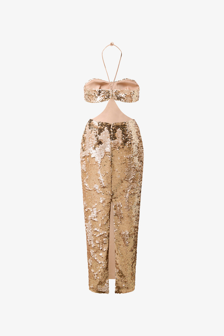 Nightscape Sequin Cut-Out Midi Dress 4