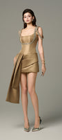 Gorgeous Mini Dress With Straps Stone Accent And Detachable Bows 2