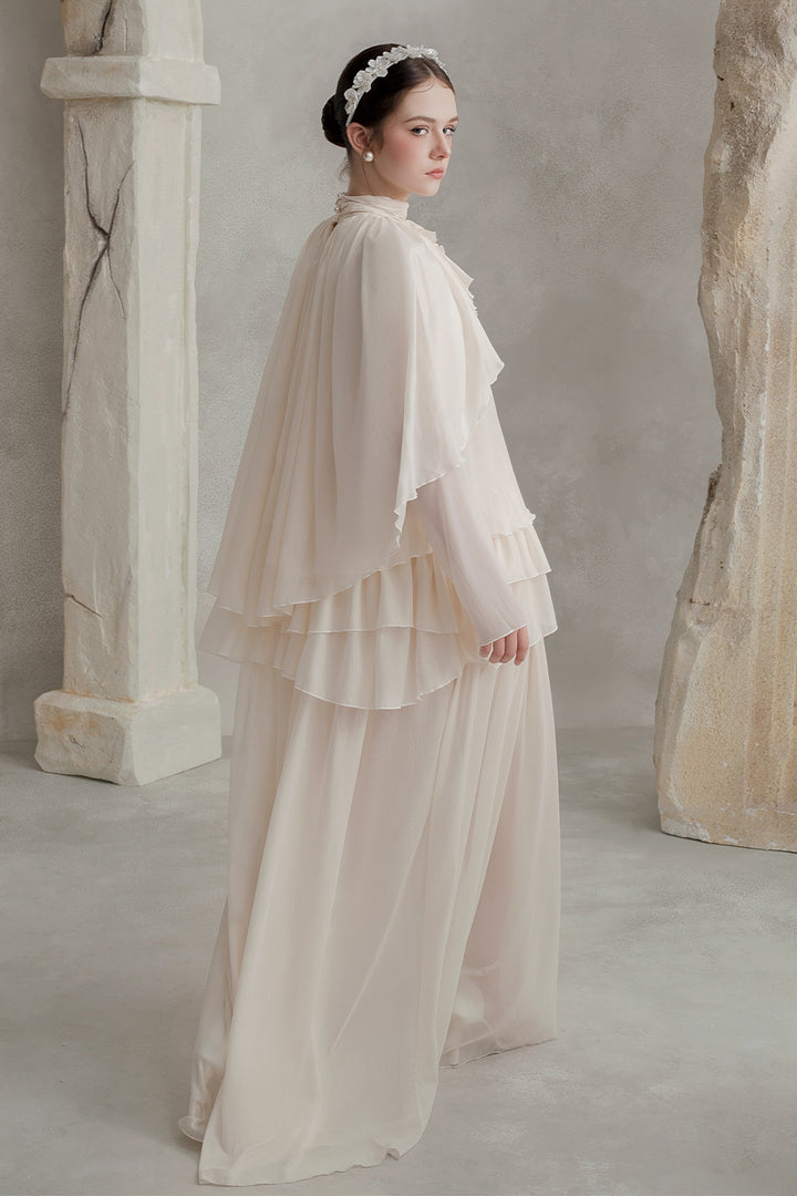 Grace Blouson Ruffle Maxi Dress - MEAN BLVD