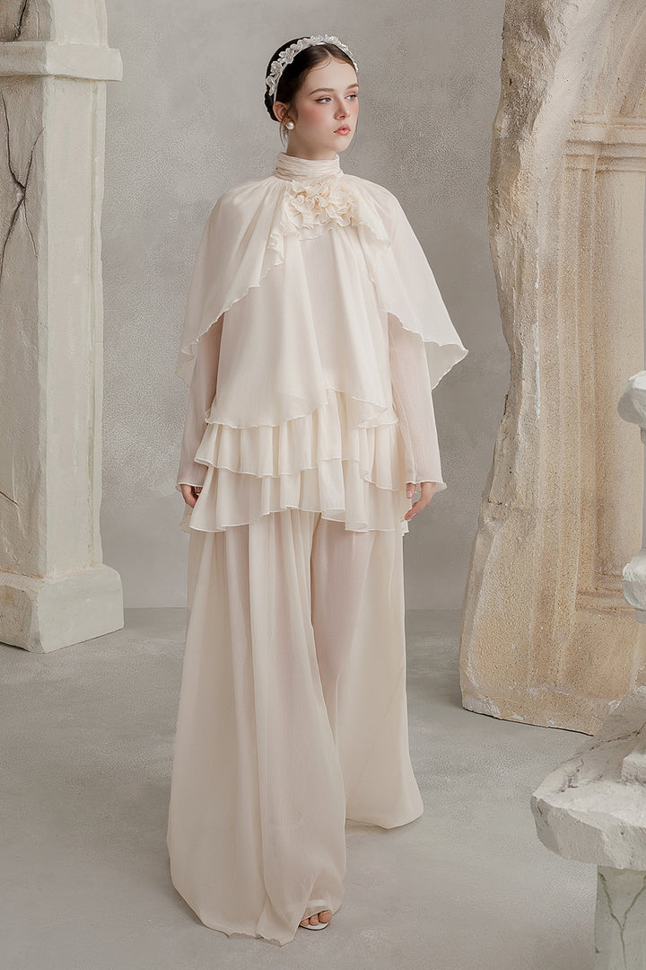 Grace Blouson Ruffle Maxi Dress - MEAN BLVD