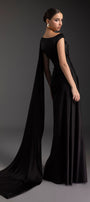 Grecian Asymmetric Neck Draped Maxi Dress - MEAN BLVD