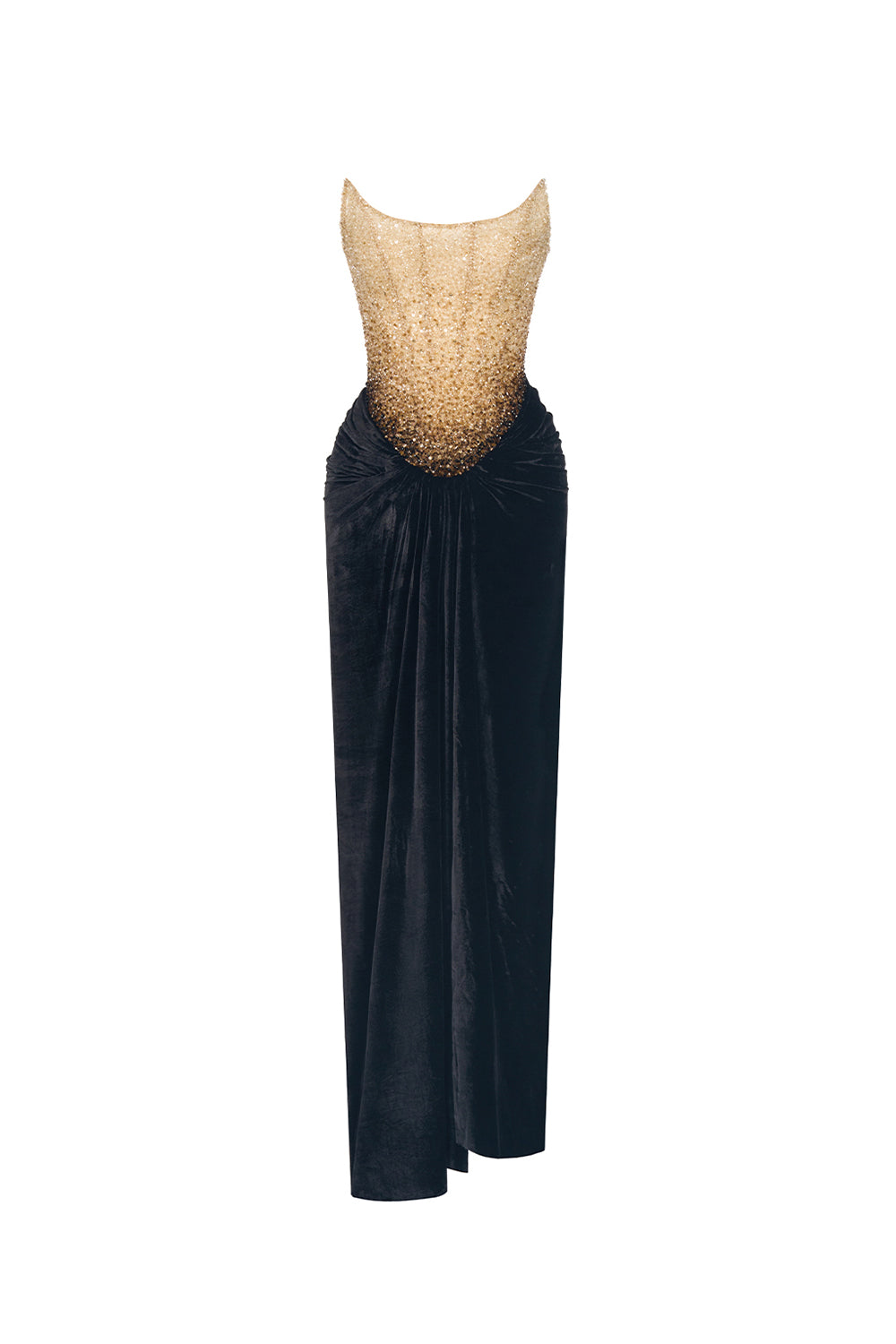 Black Champagne Crystalized Dress