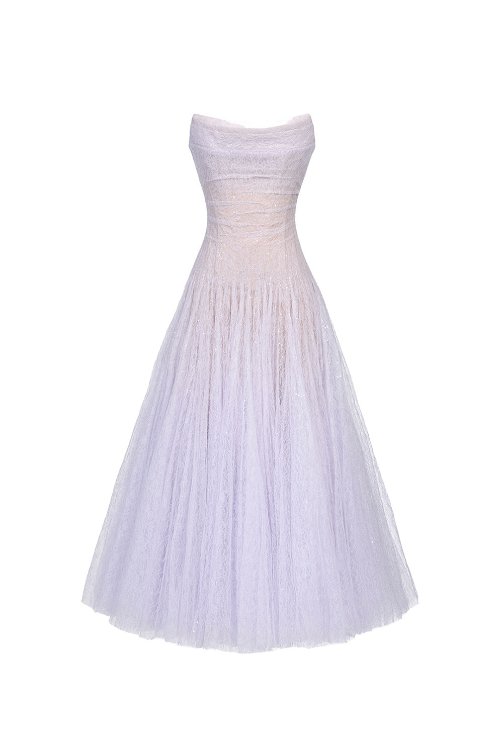 Draped Lace Midi Dress