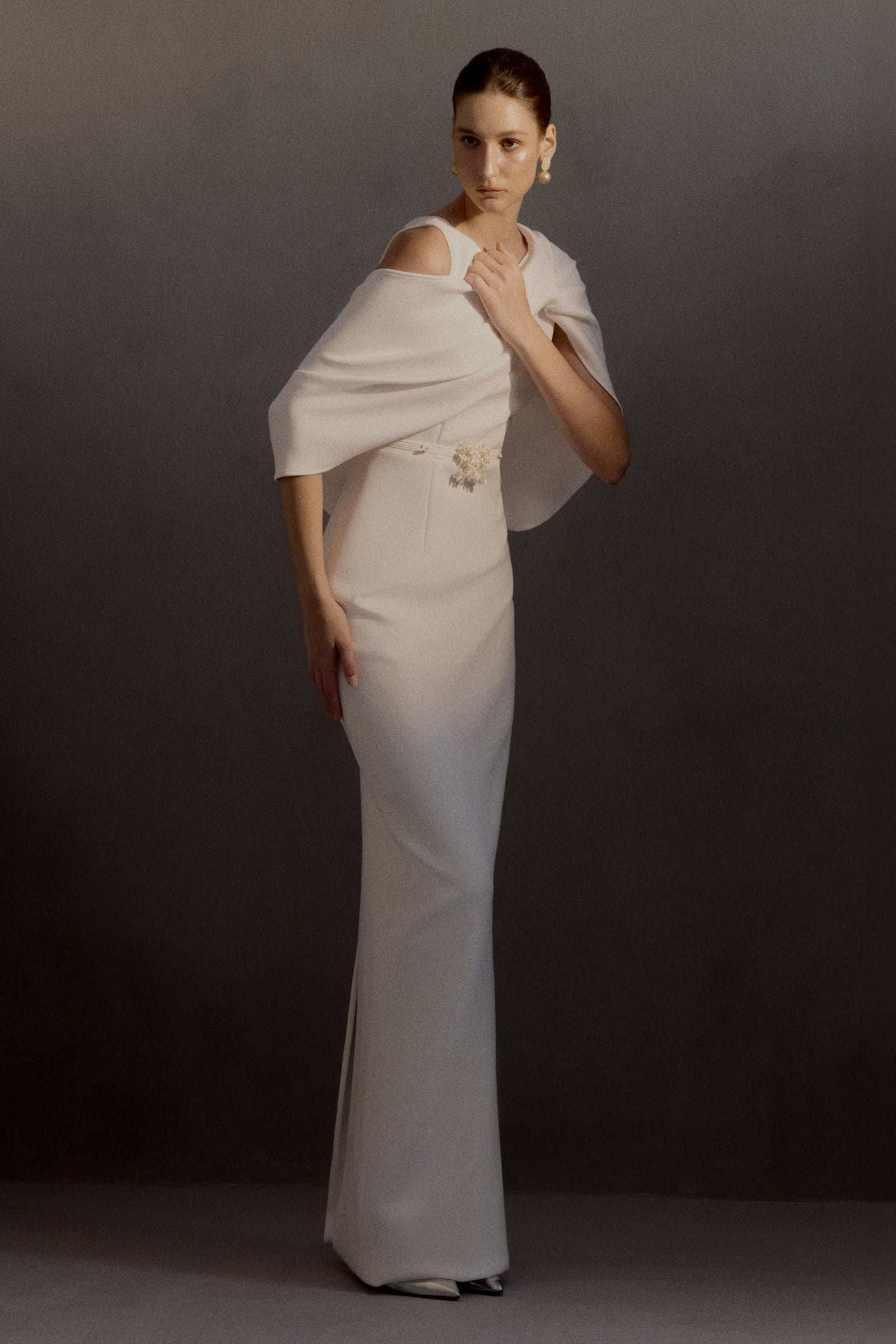 Pernella Asymmetric Neck Maxi Dress