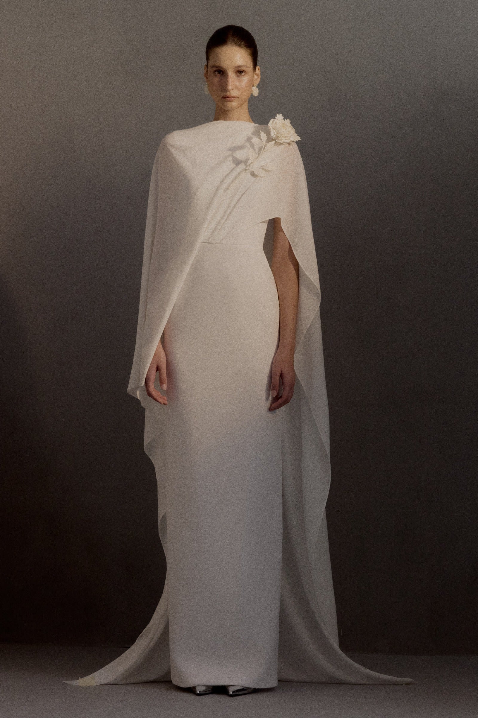 Chariot Cape Sleeve Maxi Dress