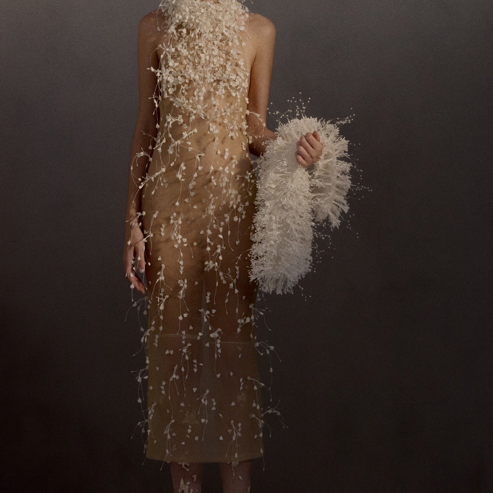 Maliston Feather Midi Dress