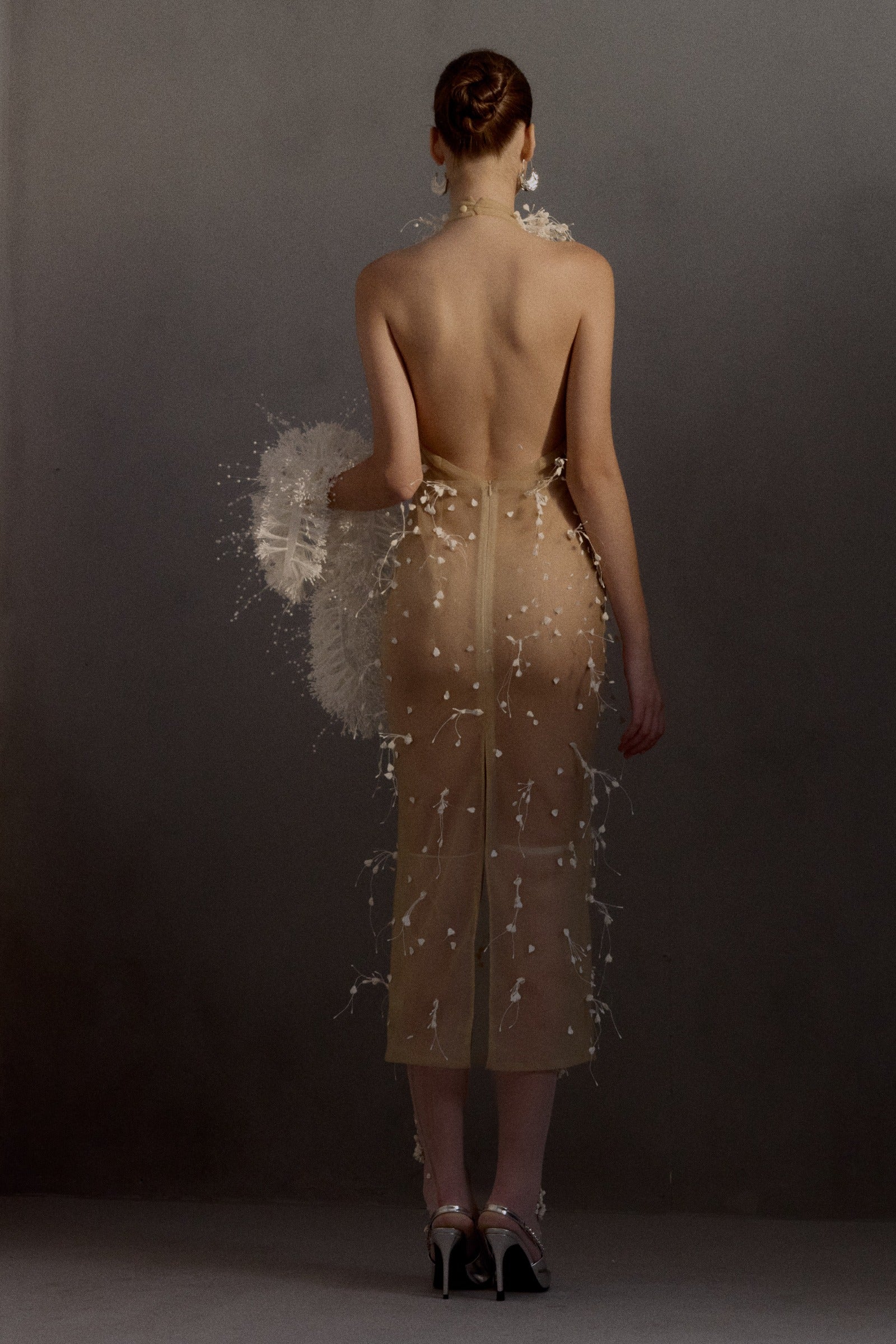 Maliston Feather Midi Dress