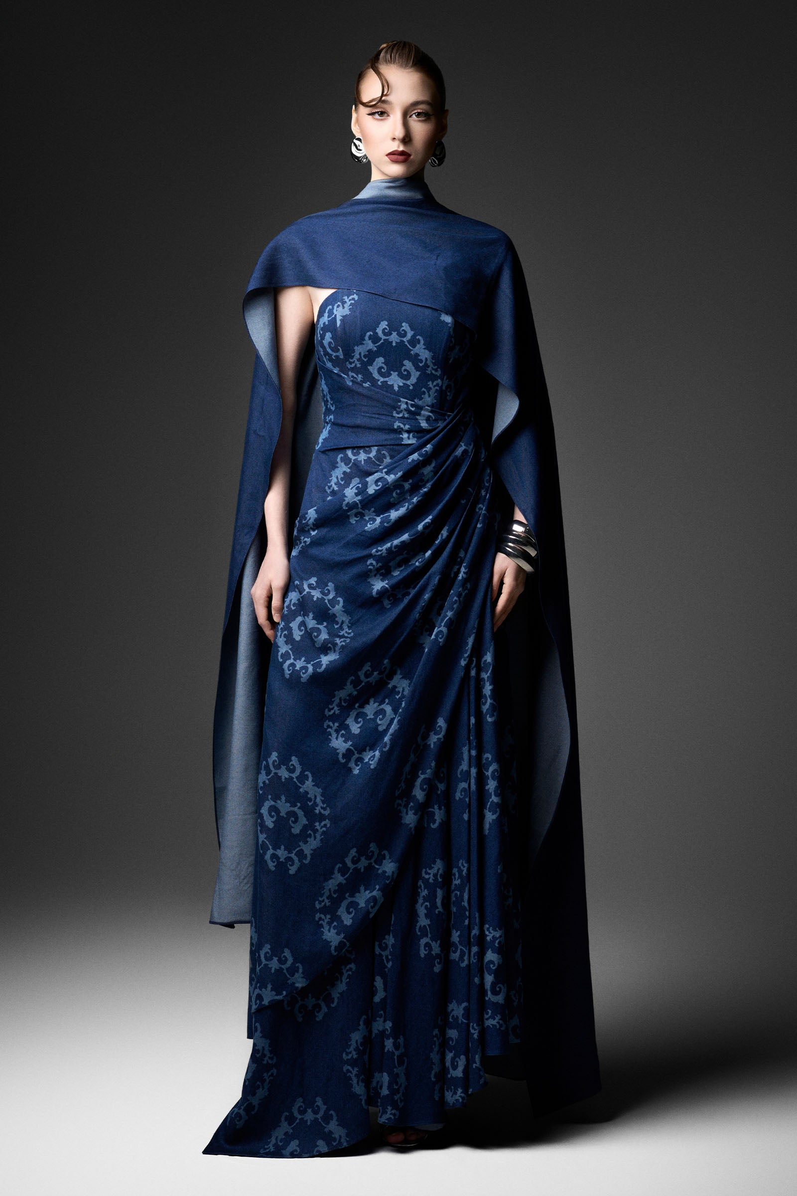 xxs maxi dress Halcyon Asymmetric Neck Blue Depths / S WooCommerce 22025 Color:White Color The Alana Dress - enhancing design