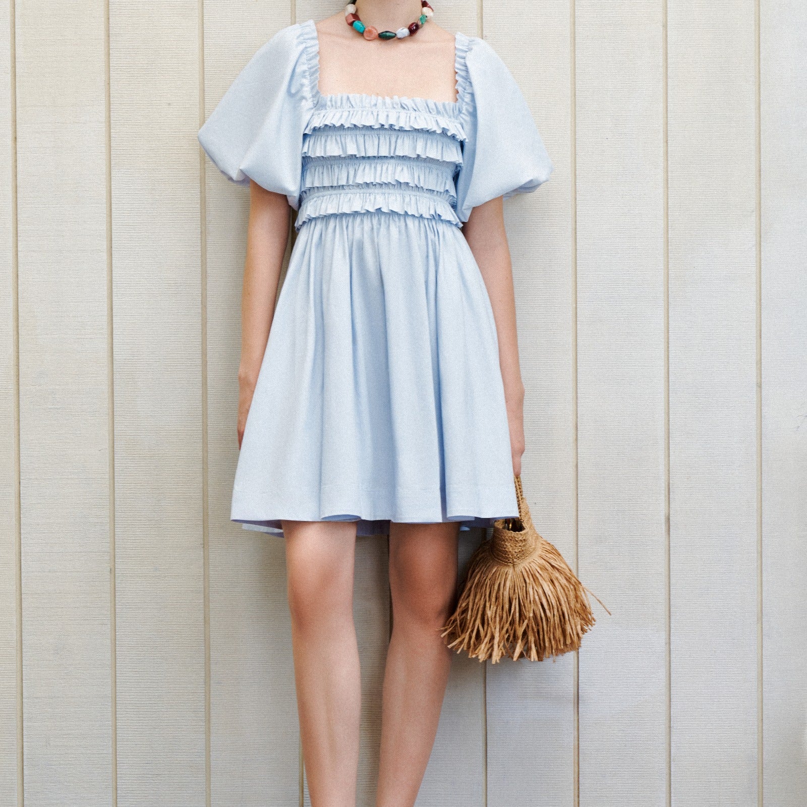 Halcyon Shirring Mini Dress - MEAN BLVD