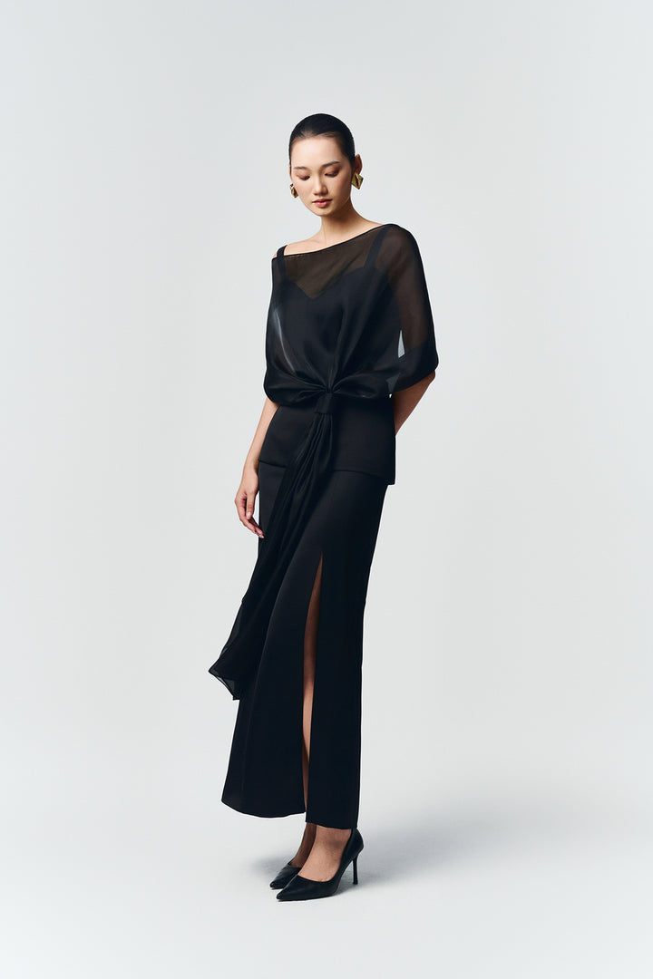 Halley Boat Neck Draped Top - MEAN BLVD