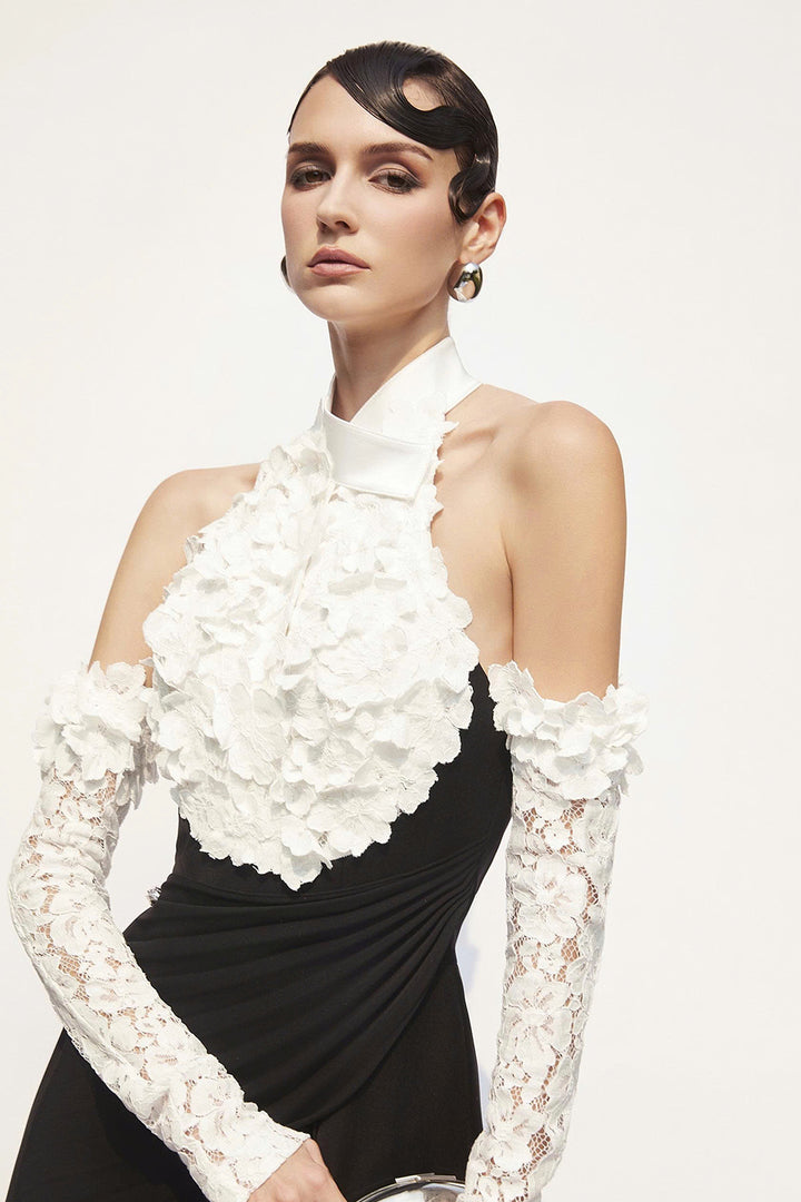 Hamilton Halter Neck Pleated Maxi Dress - MEAN BLVD