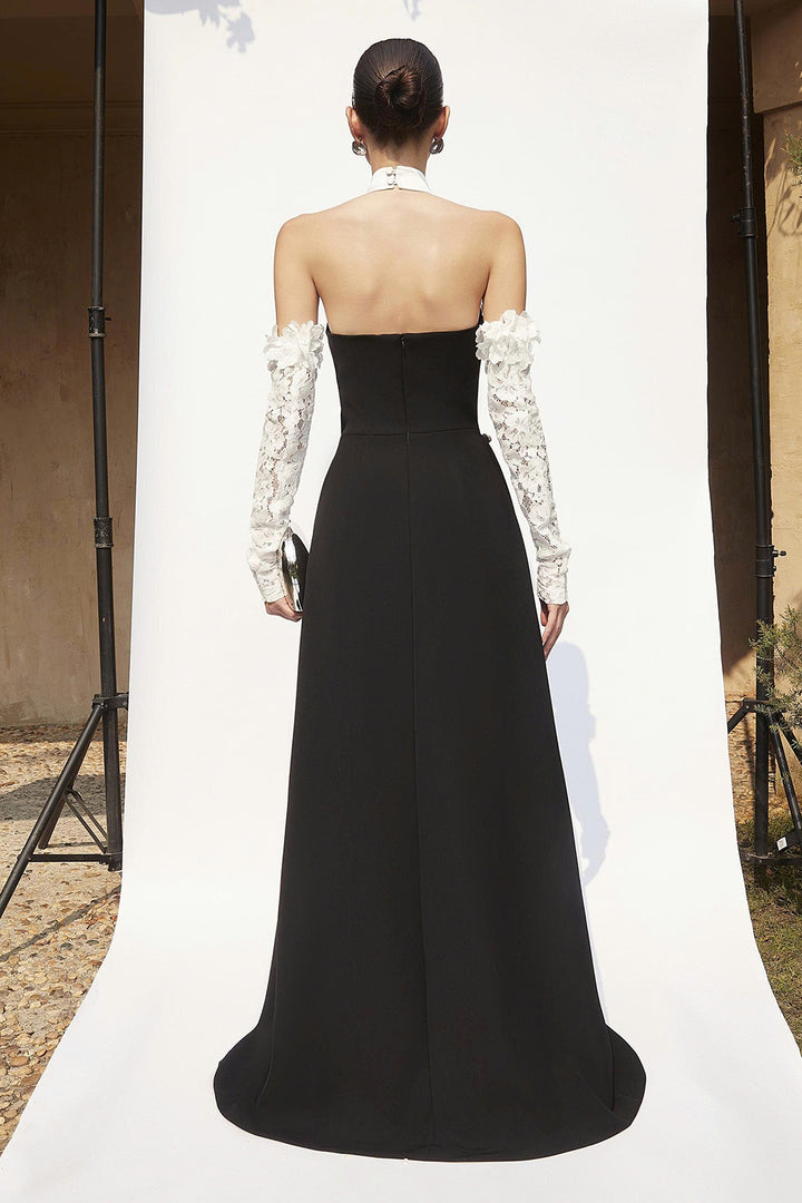 Hamilton Halter Neck Pleated Maxi Dress - MEAN BLVD