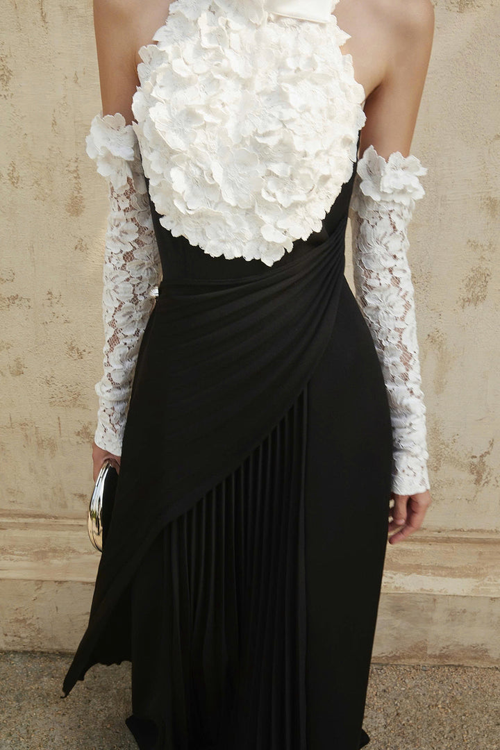 Hamilton Halter Neck Pleated Maxi Dress - MEAN BLVD