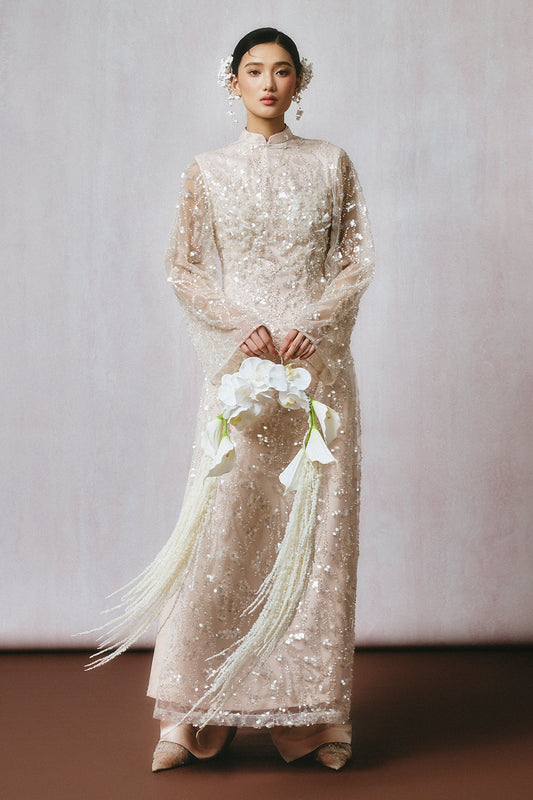 Han Suong Mandarin Sequin Ao Dai - MEAN BLVD