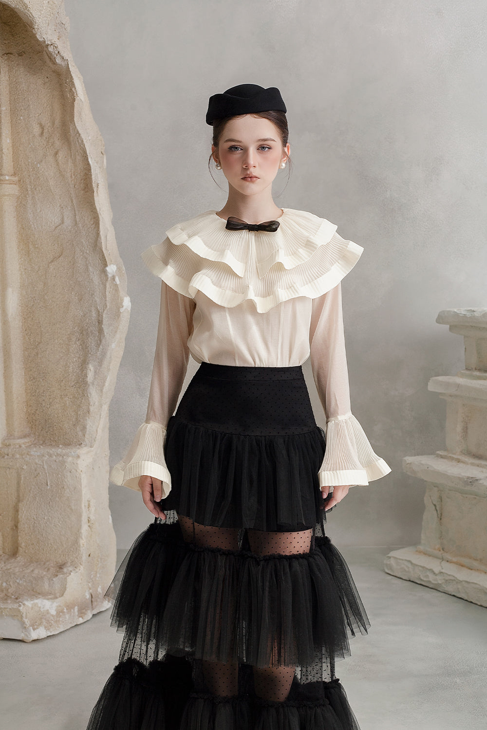 Hanna Bell Sleeve Ruffle Top - MEAN BLVD