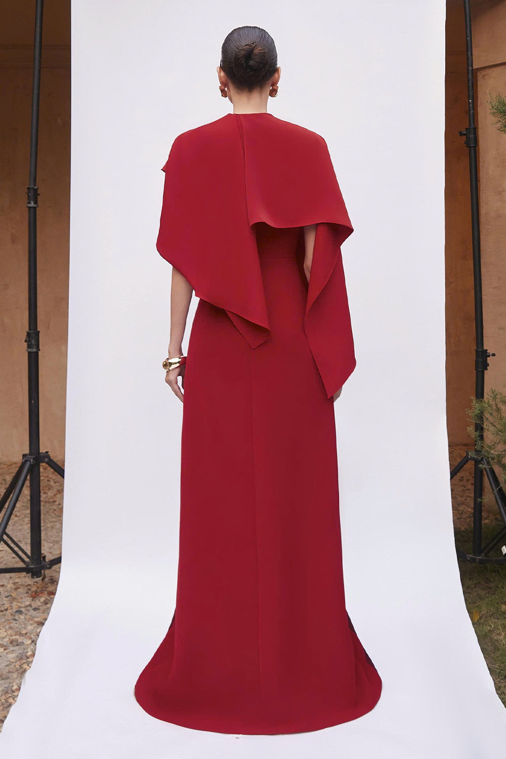 Harleston II Cape Sleeve Button Maxi Dress - MEAN BLVD