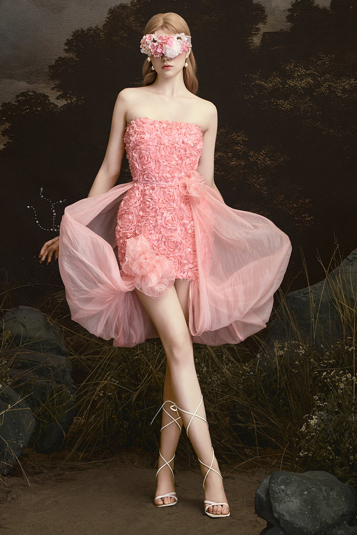 Hazy Straight Across Applique Mini Dress - MEAN BLVD