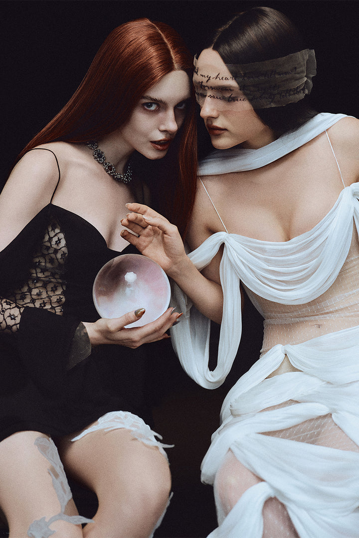 Hecate Cold Shoulder Sleeve Lace Mini Dress - MEAN BLVD