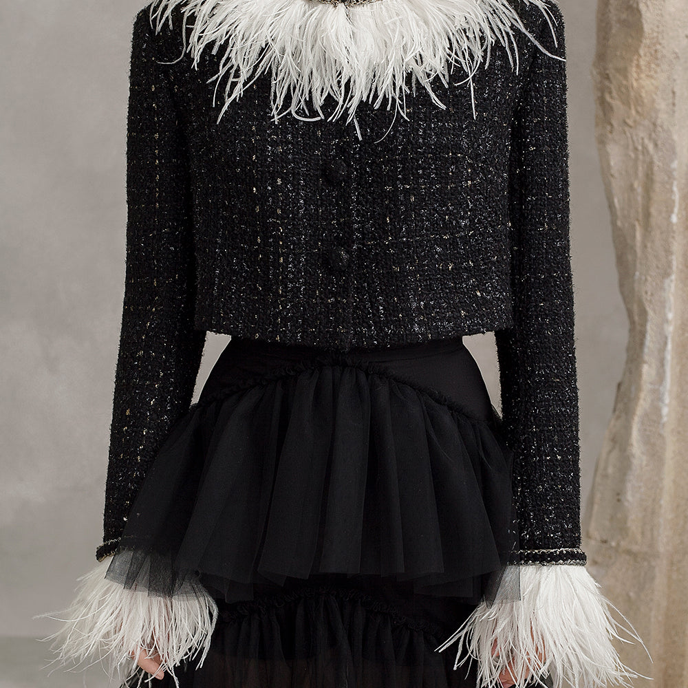 Helen Straight Feather Jacket - MEAN BLVD