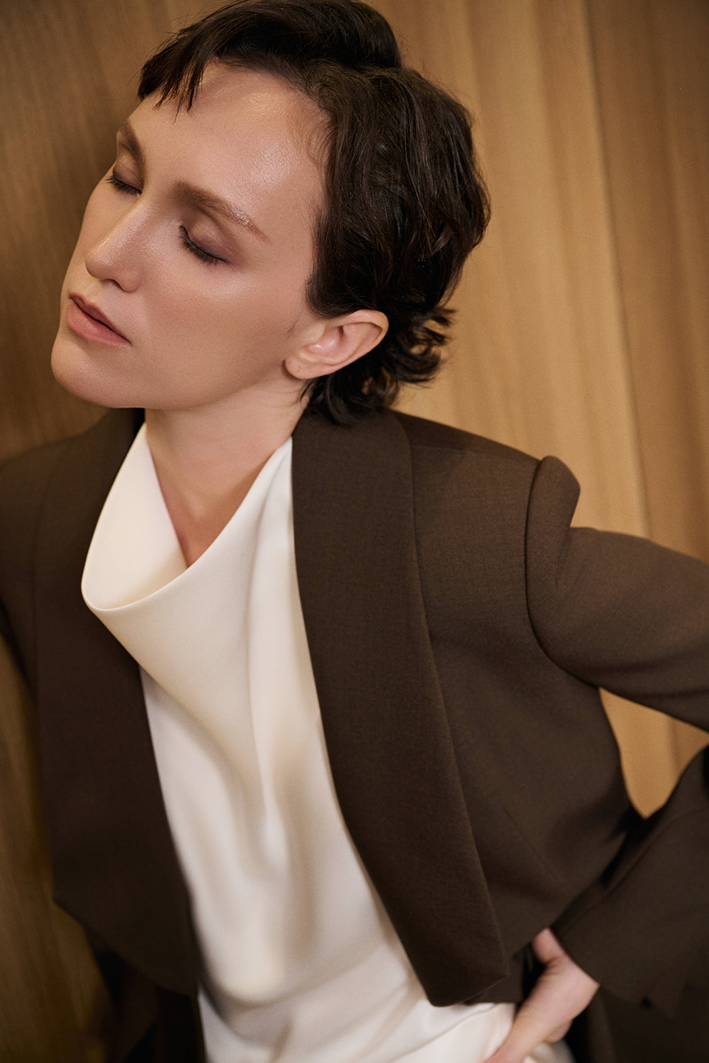 Helena Cowl Silk Top