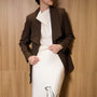 Helena V-Neck Twill Blazer