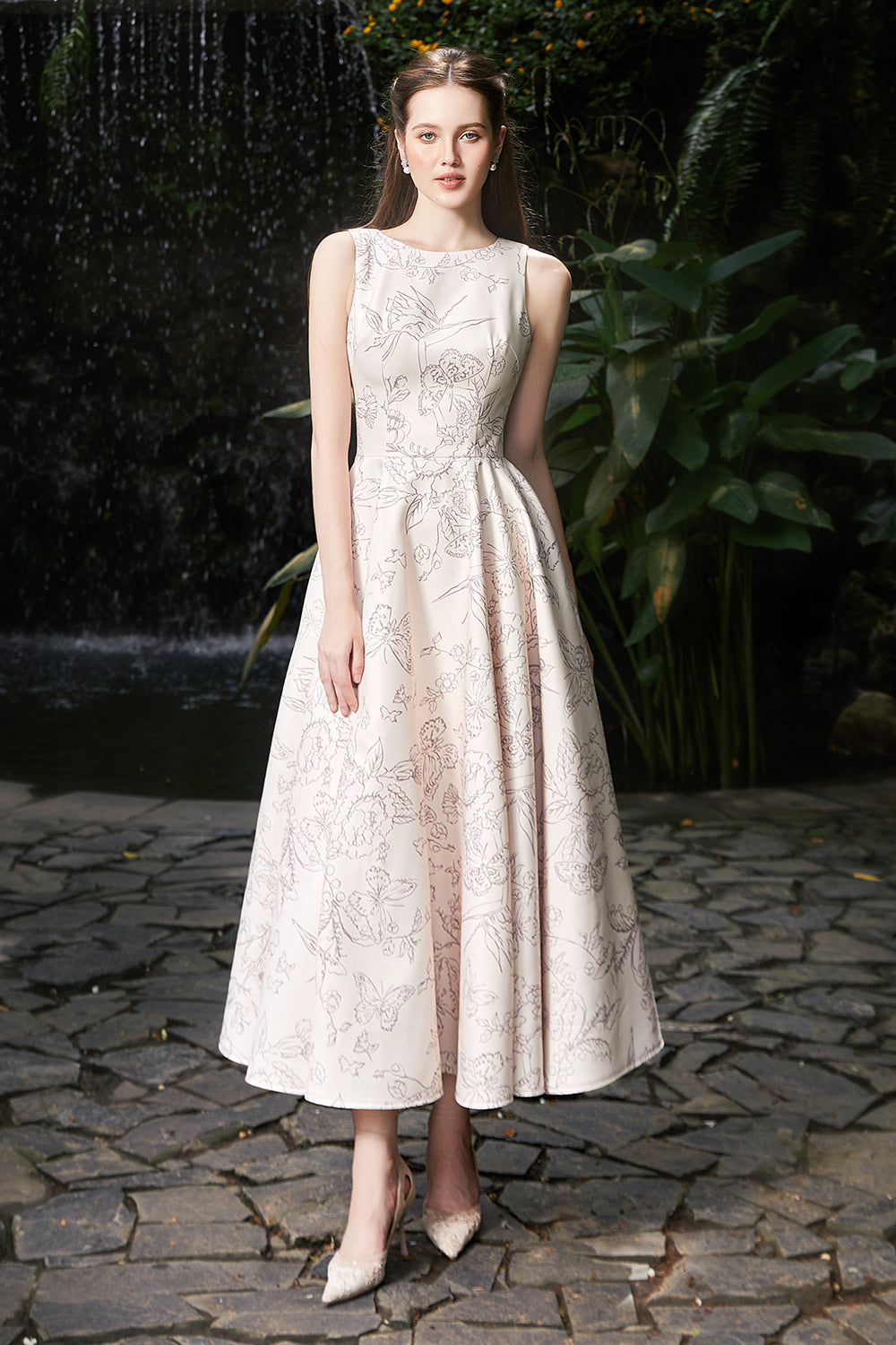 cream midi dress occasion Lisette Dress