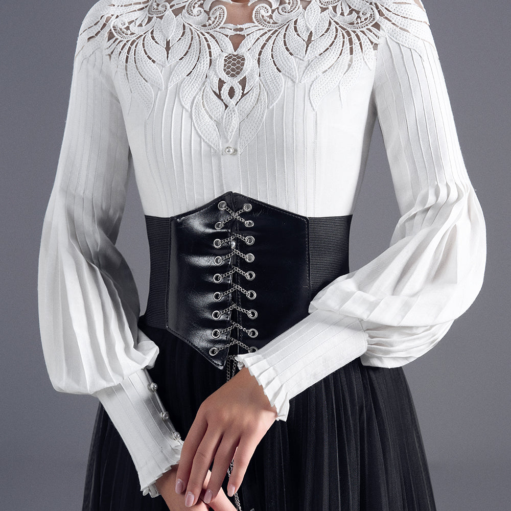 Houralinia Leather Top - MEAN BLVD