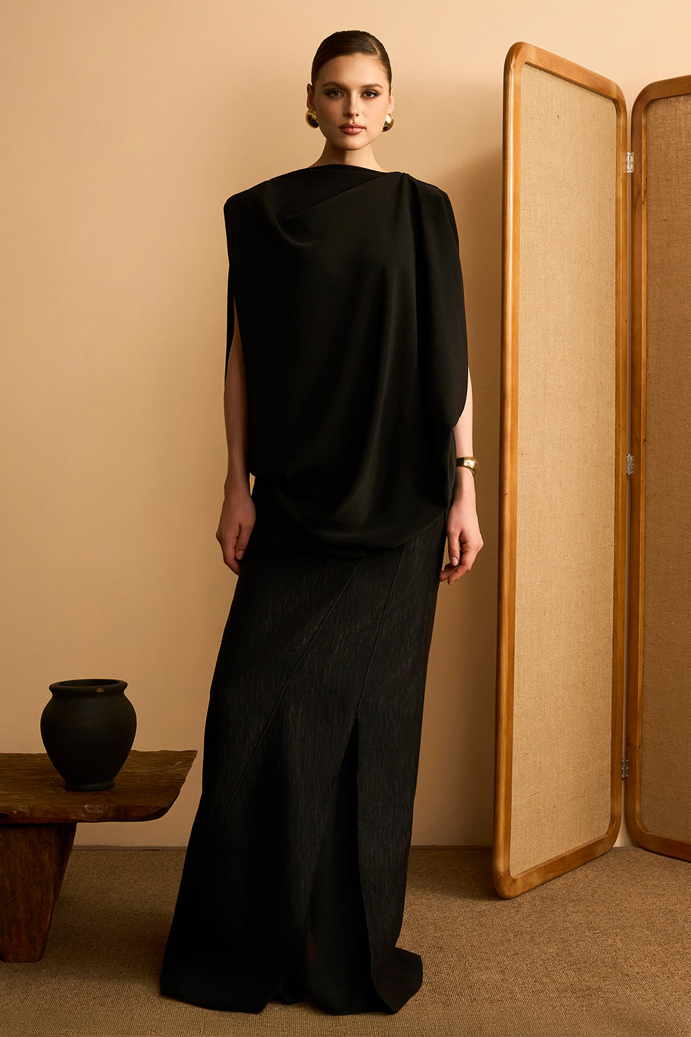 Huyen Chau Draped Top - MEAN BLVD