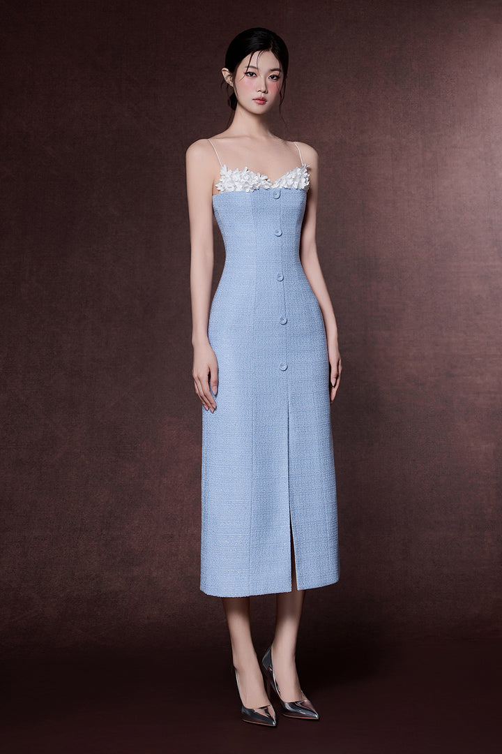 Hyatt Sweetheart Applique Midi Dress - MEAN BLVD