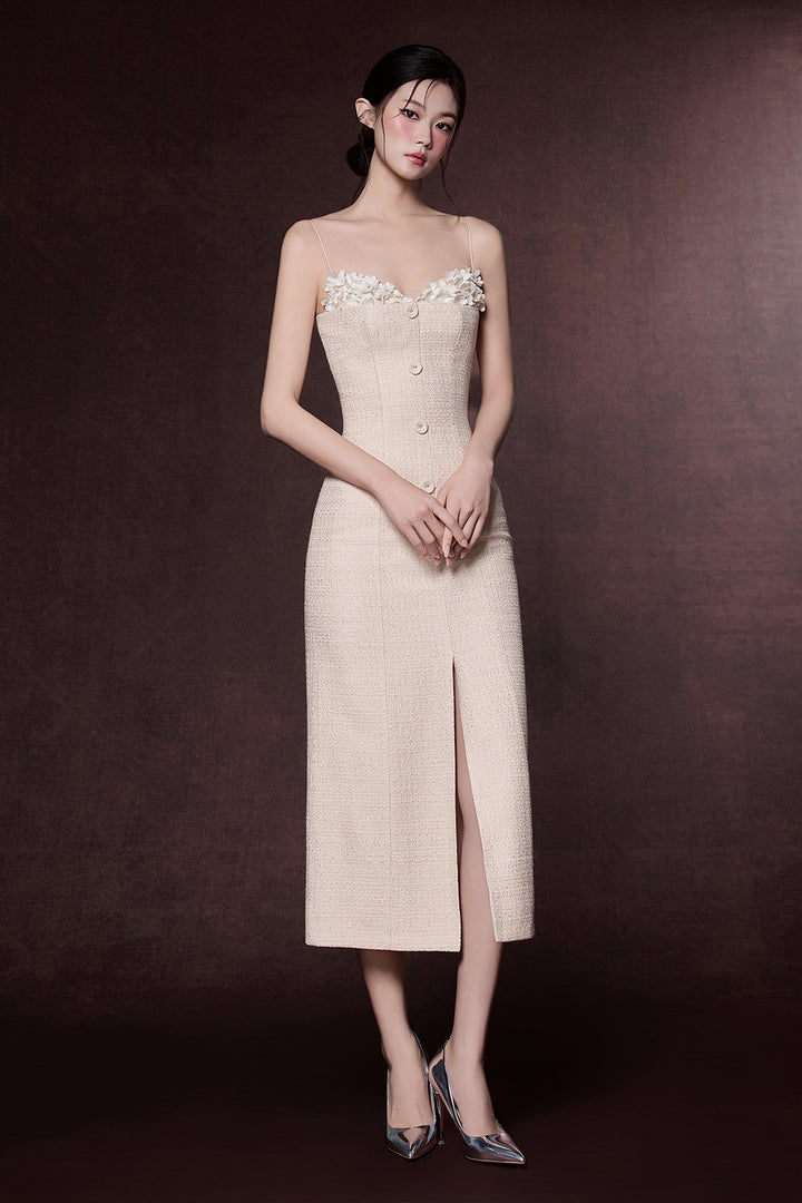 Hyatt Sweetheart Applique Midi Dress - MEAN BLVD