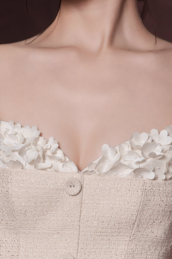 Hyatt Sweetheart Applique Midi Dress - MEAN BLVD