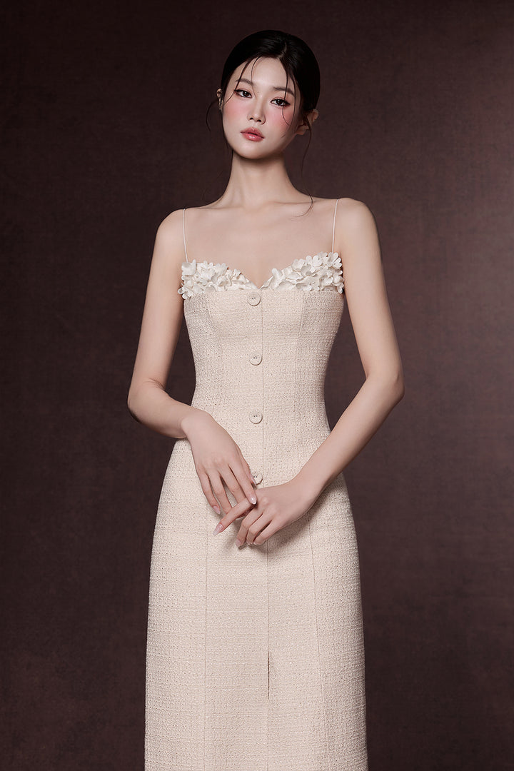 Hyatt Sweetheart Applique Midi Dress - MEAN BLVD