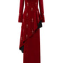 Madisyn Sheath Extended Flap Velvet Floor Length Dress