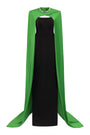 Elina Cape Corset Silk Floor Length Set