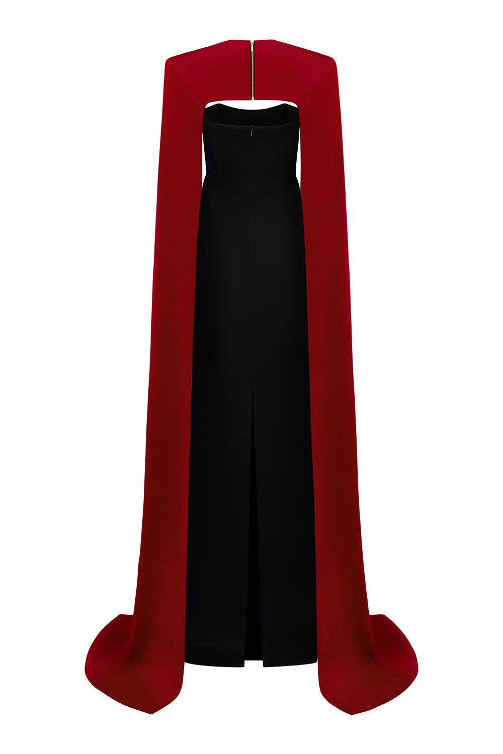Kallie Sheath Cape Sleeved Velvet Floor Length Set