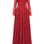 Yara Ball Gown Lace Taffeta Floor Length Dress