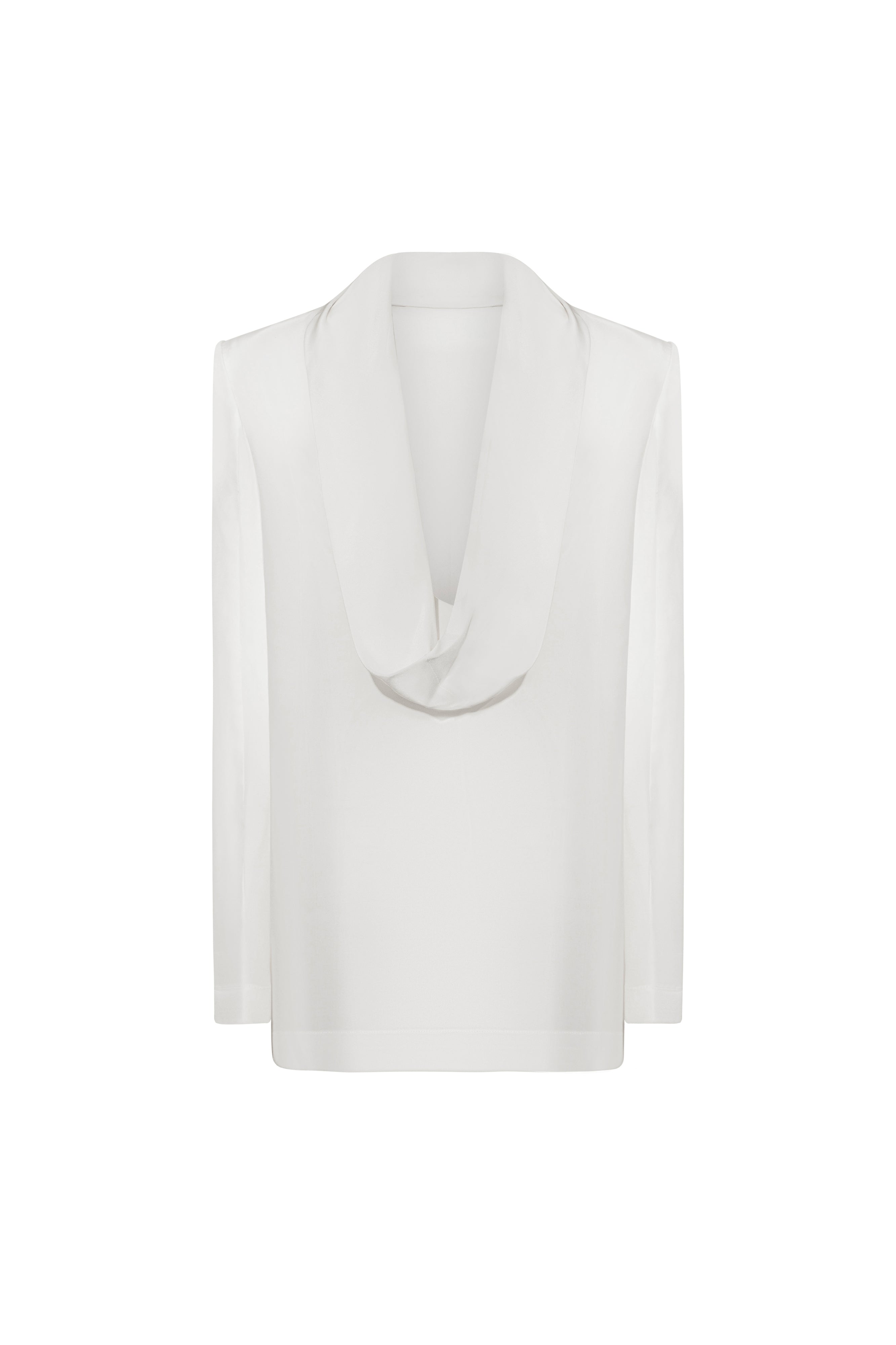 Eldora Straight High Neck Silk Top