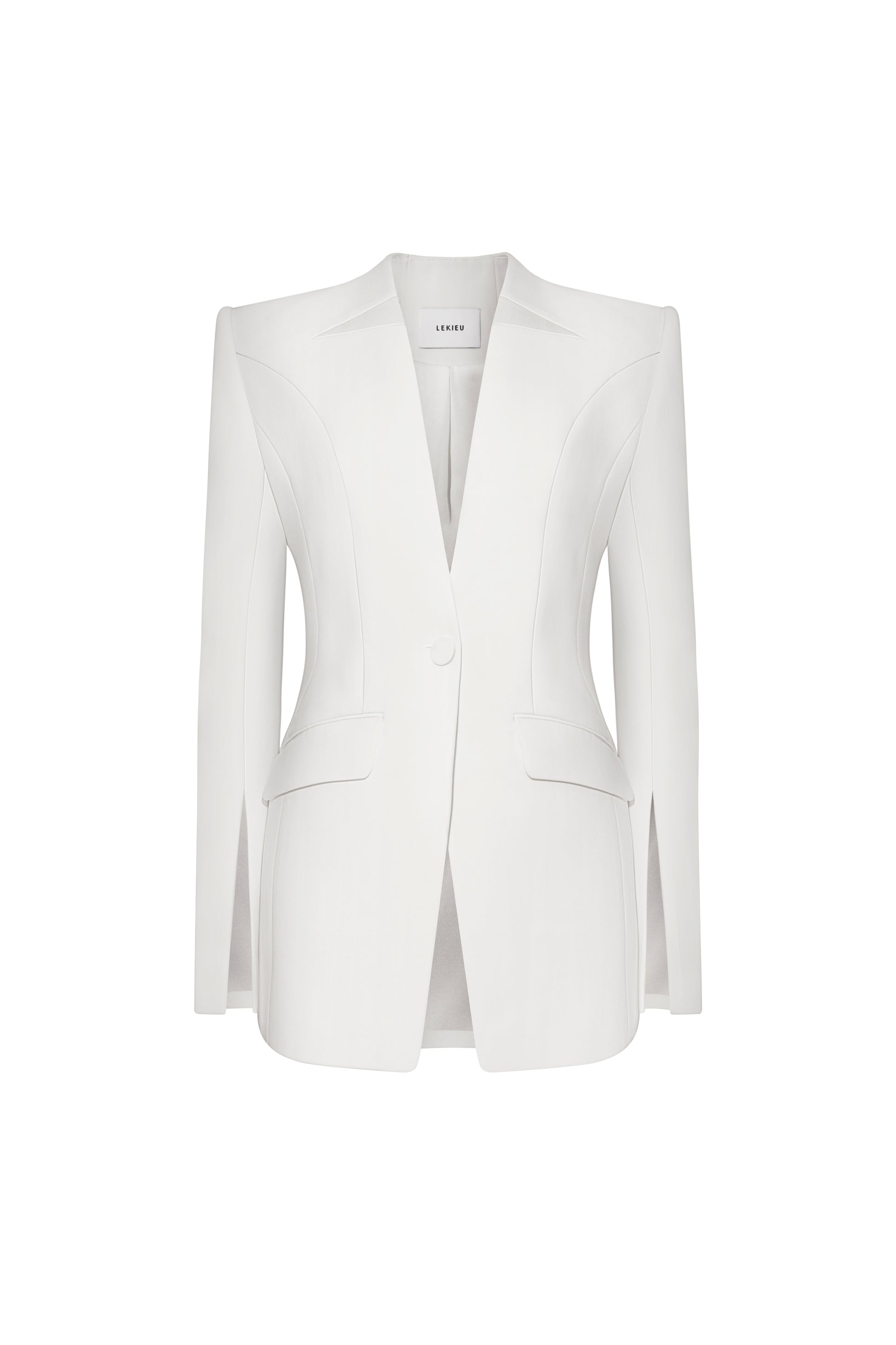 Creteil Straight Split Sleeved Crepe Blazer