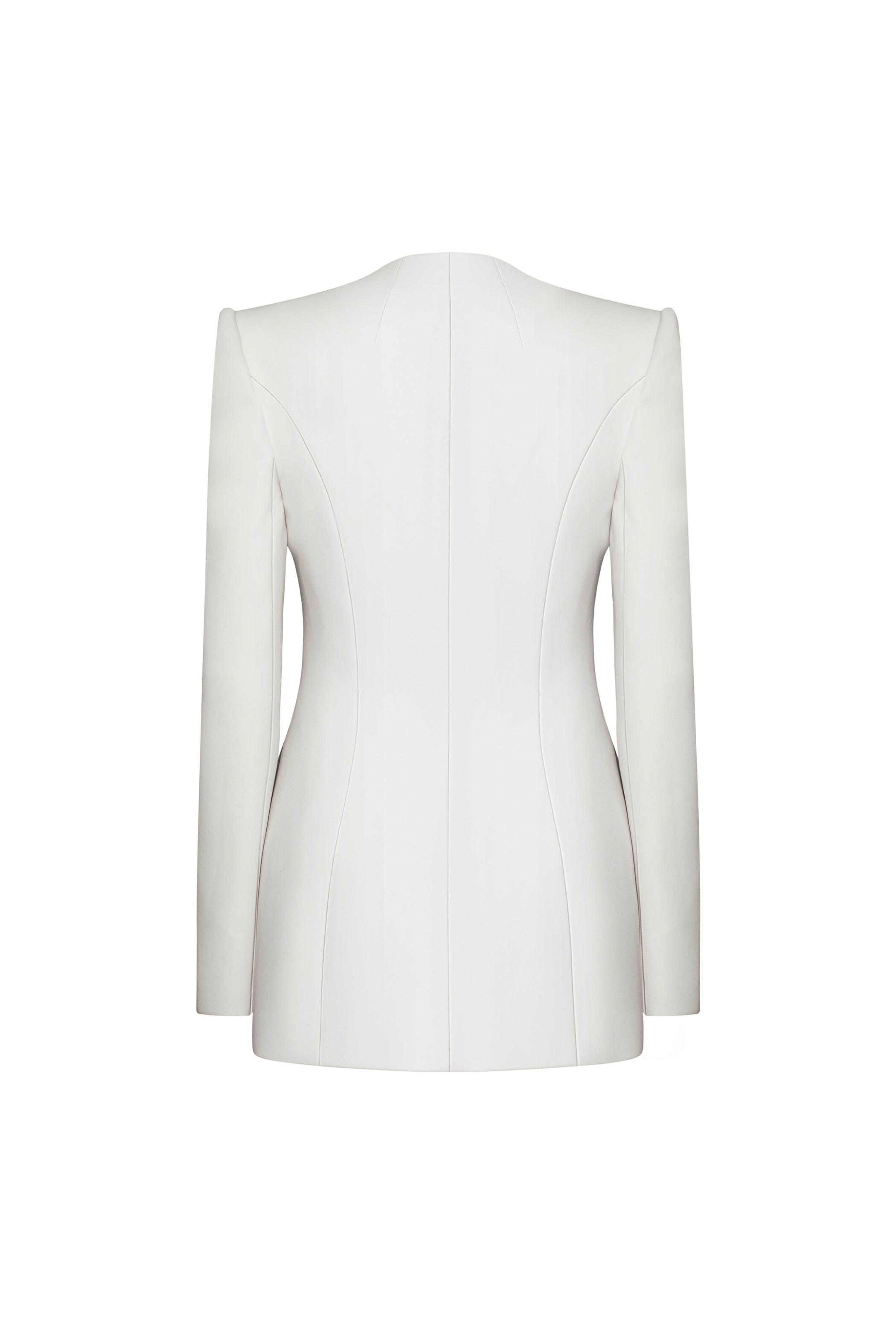 Creteil Straight Split Sleeved Crepe Blazer